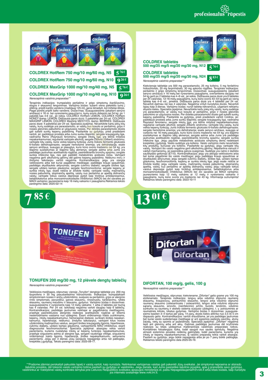 RAMUNĖLĖS VAISTINĖ akcijų leidinys puslapis 3