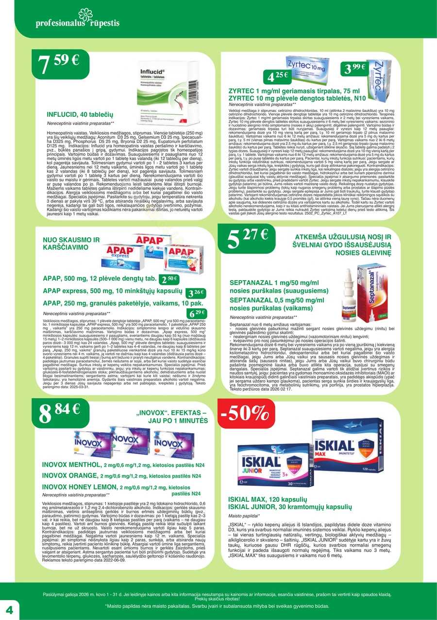 RAMUNĖLĖS VAISTINĖ akcijų leidinys puslapis 4
