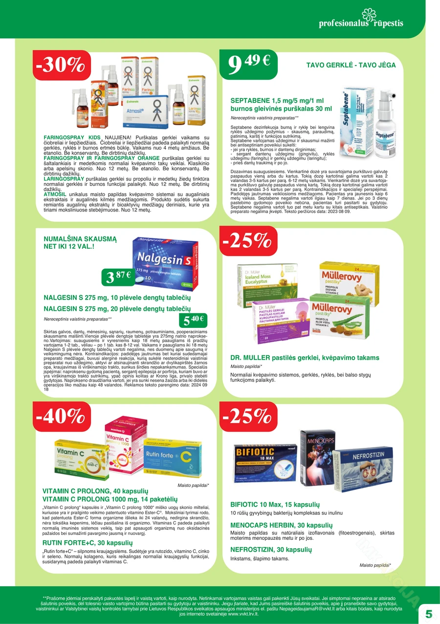 RAMUNĖLĖS VAISTINĖ akcijų leidinys puslapis 5