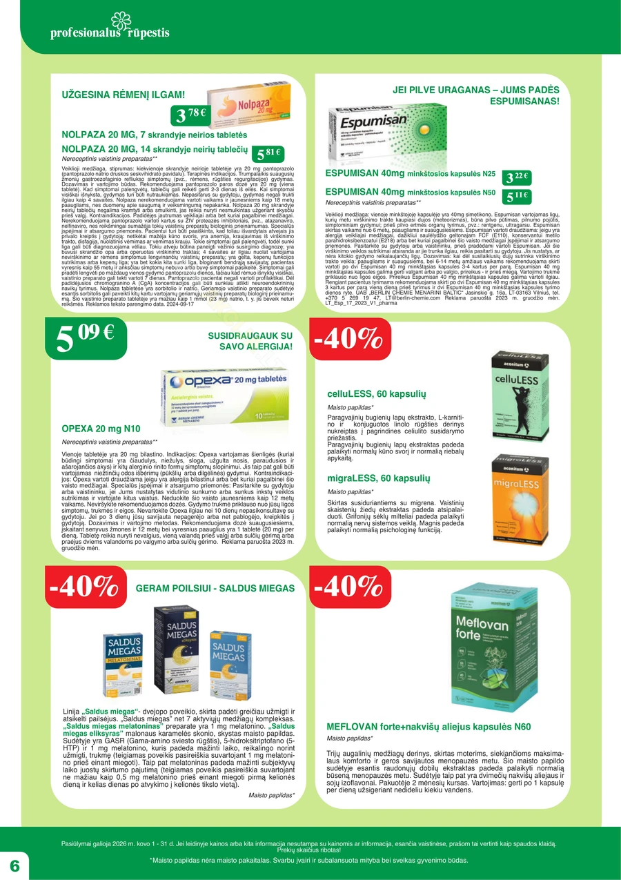 RAMUNĖLĖS VAISTINĖ akcijų leidinys puslapis 6