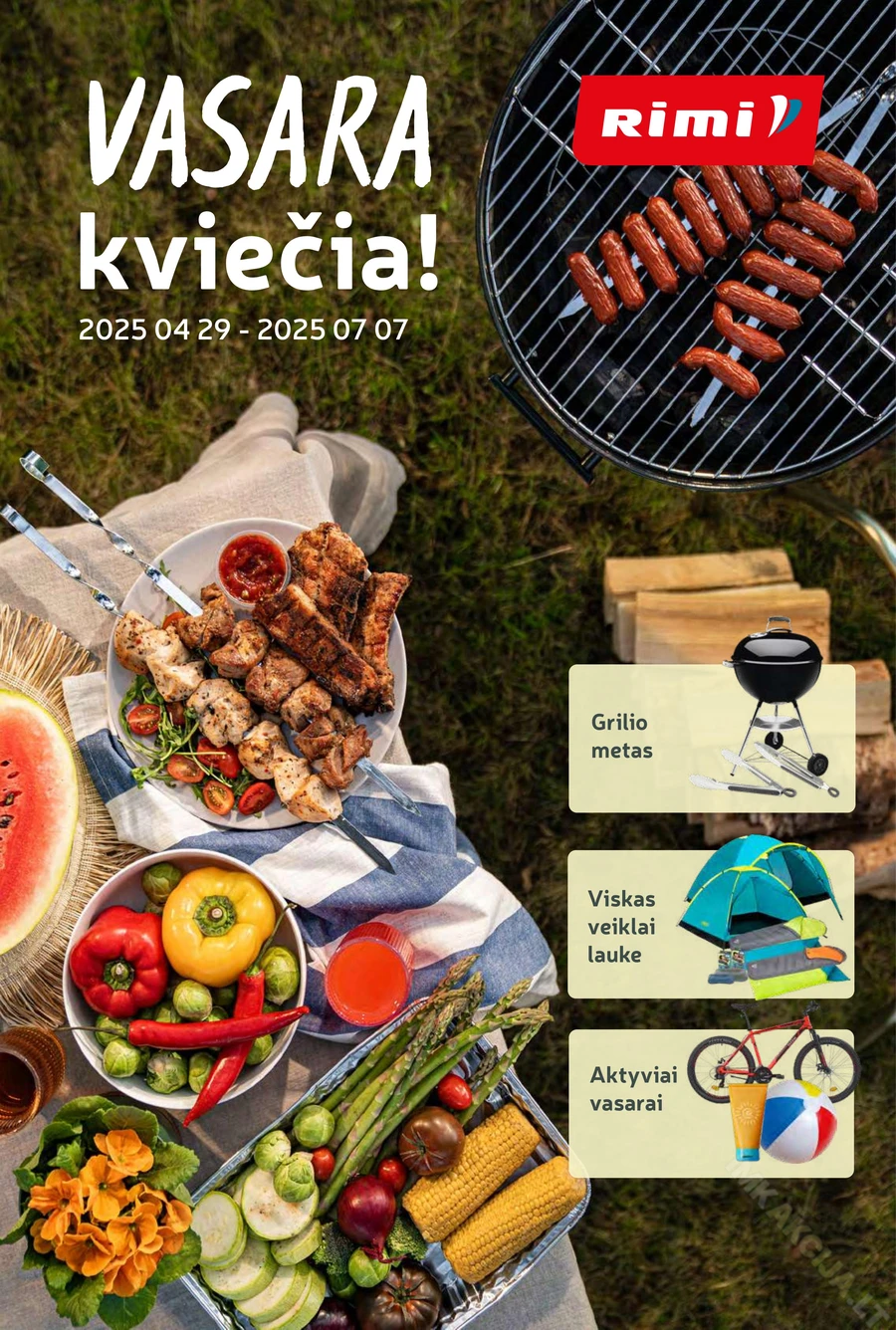 RIMI akcijų leidinys „Vasara kviečia!“ puslapis 1