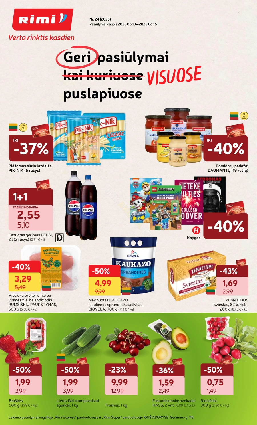 RIMI savaitinis akcijų leidinys Nr. 24 puslapis 1