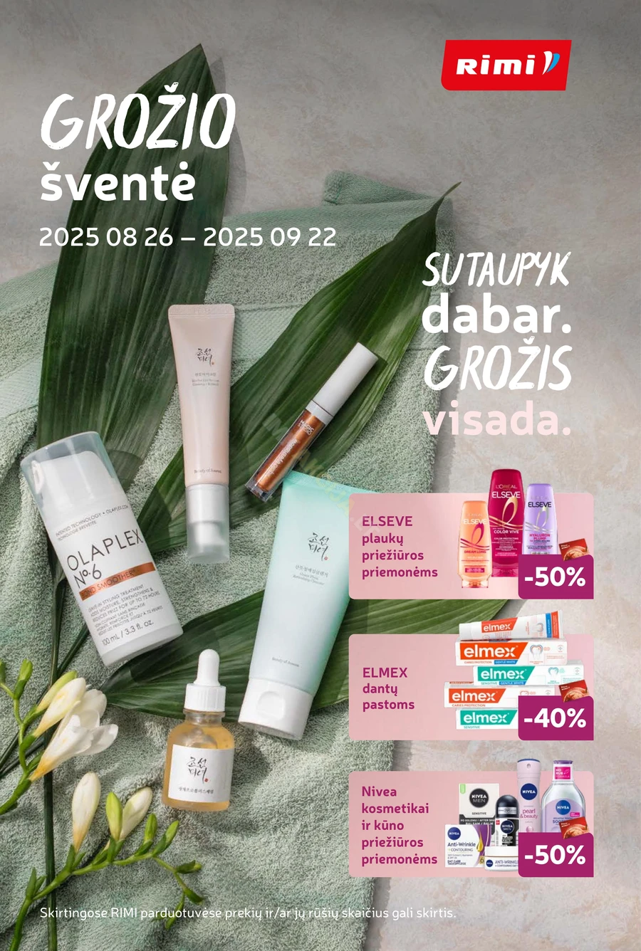 RIMI akcijų leidinys „Grožio šventė“ puslapis 1