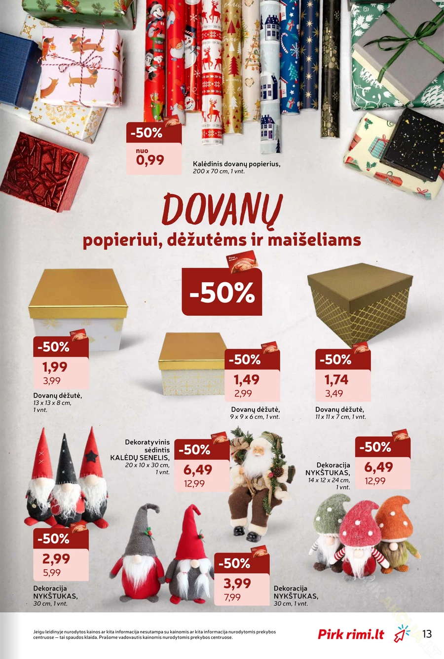 RIMI šventinis ne maisto prekių leidinys puslapis 13