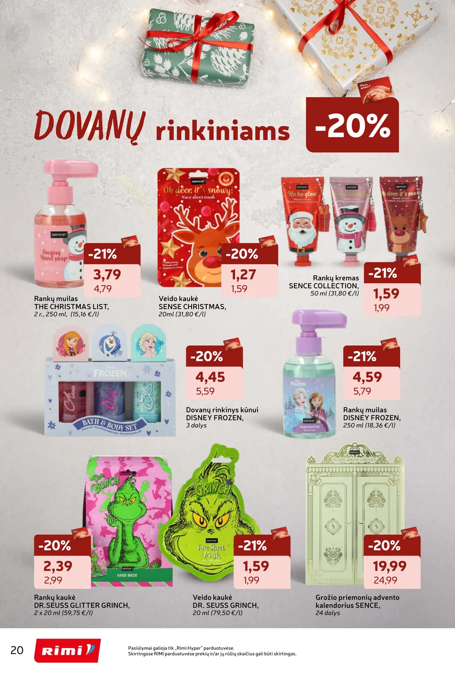 RIMI šventinis ne maisto prekių leidinys puslapis 20