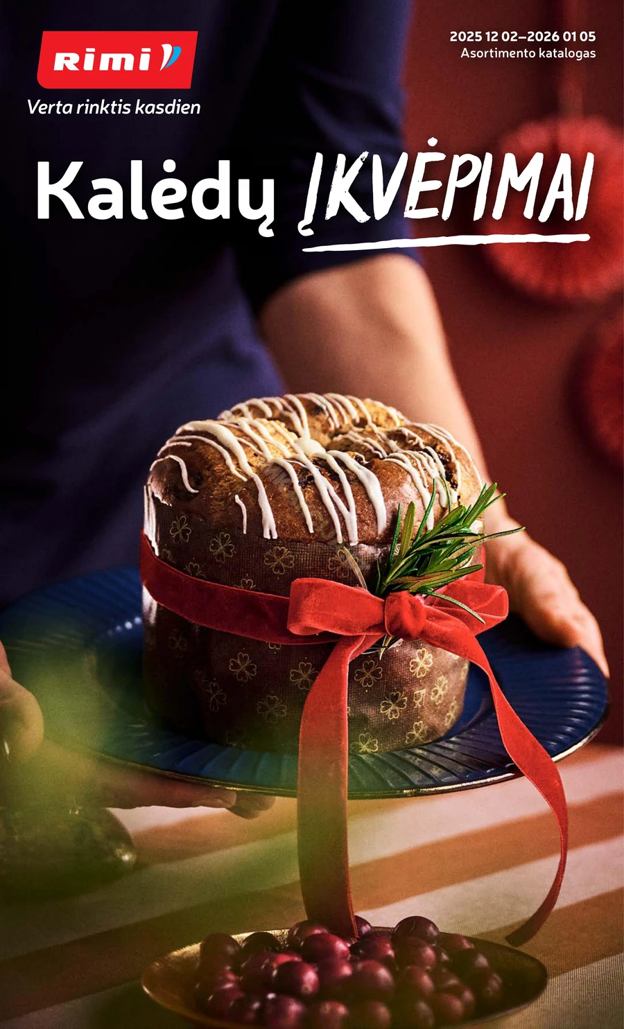 RIMI akcijų leidinys „Švenčių maisto prekės 2025“ puslapis 1