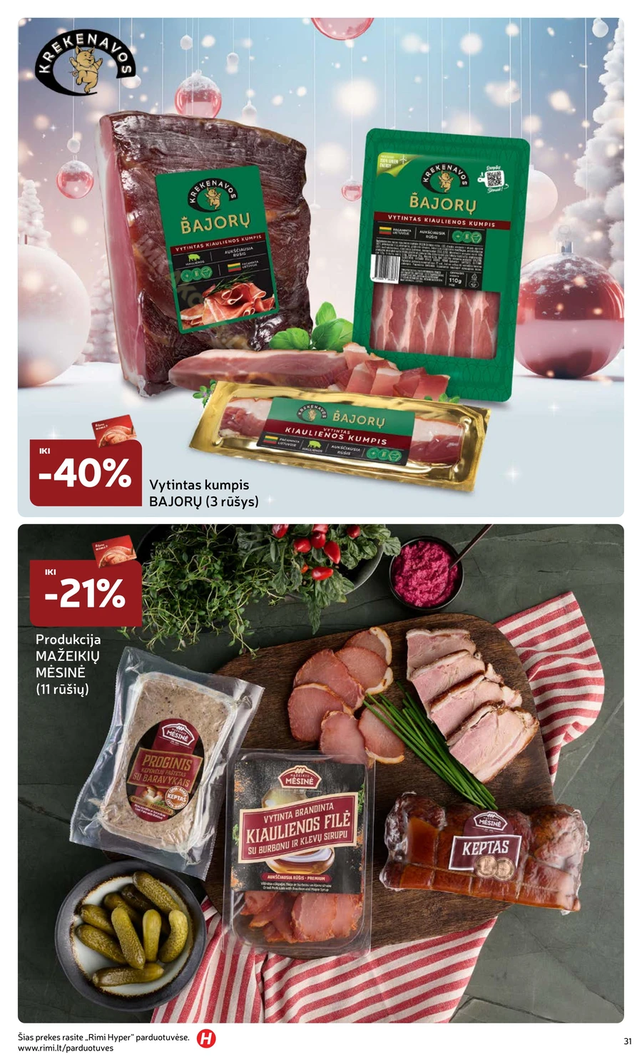 RIMI akcijų leidinys „Švenčių maisto prekės 2025“ puslapis 31