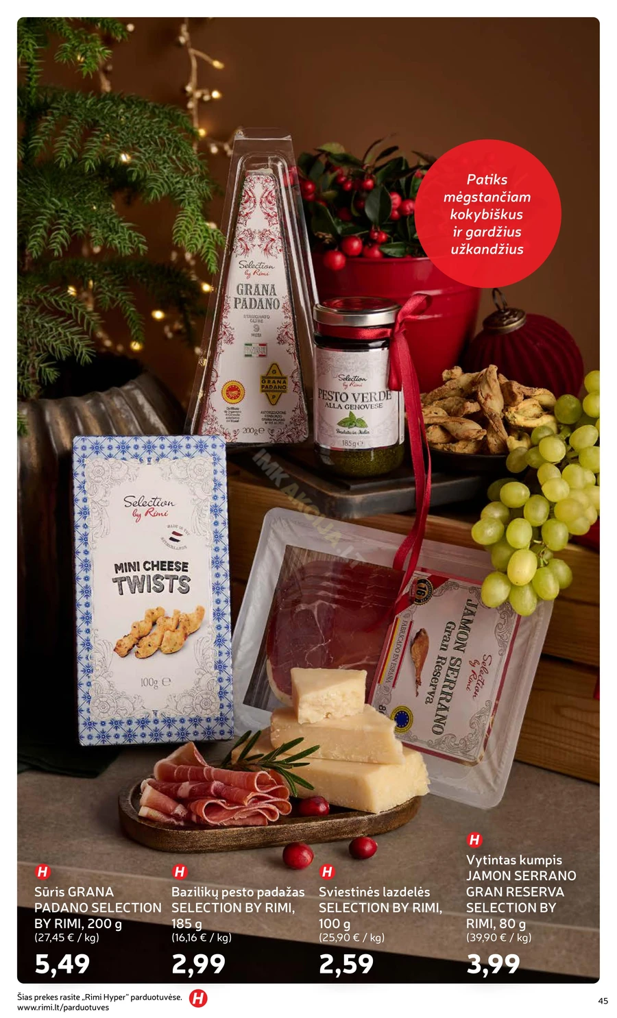 RIMI akcijų leidinys „Švenčių maisto prekės 2025“ puslapis 45