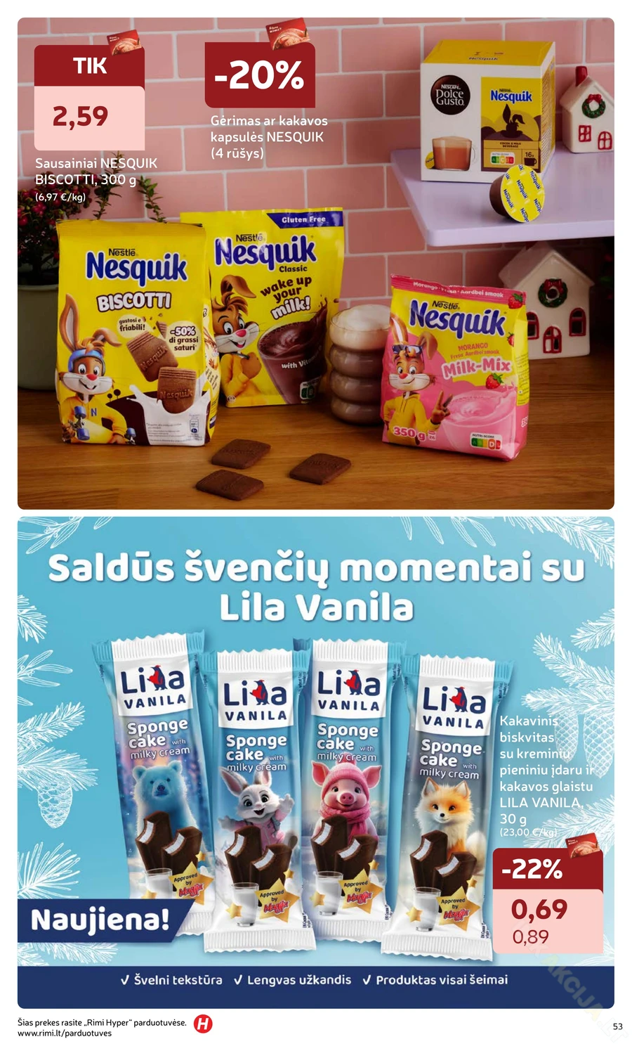 RIMI akcijų leidinys „Švenčių maisto prekės 2025“ puslapis 53