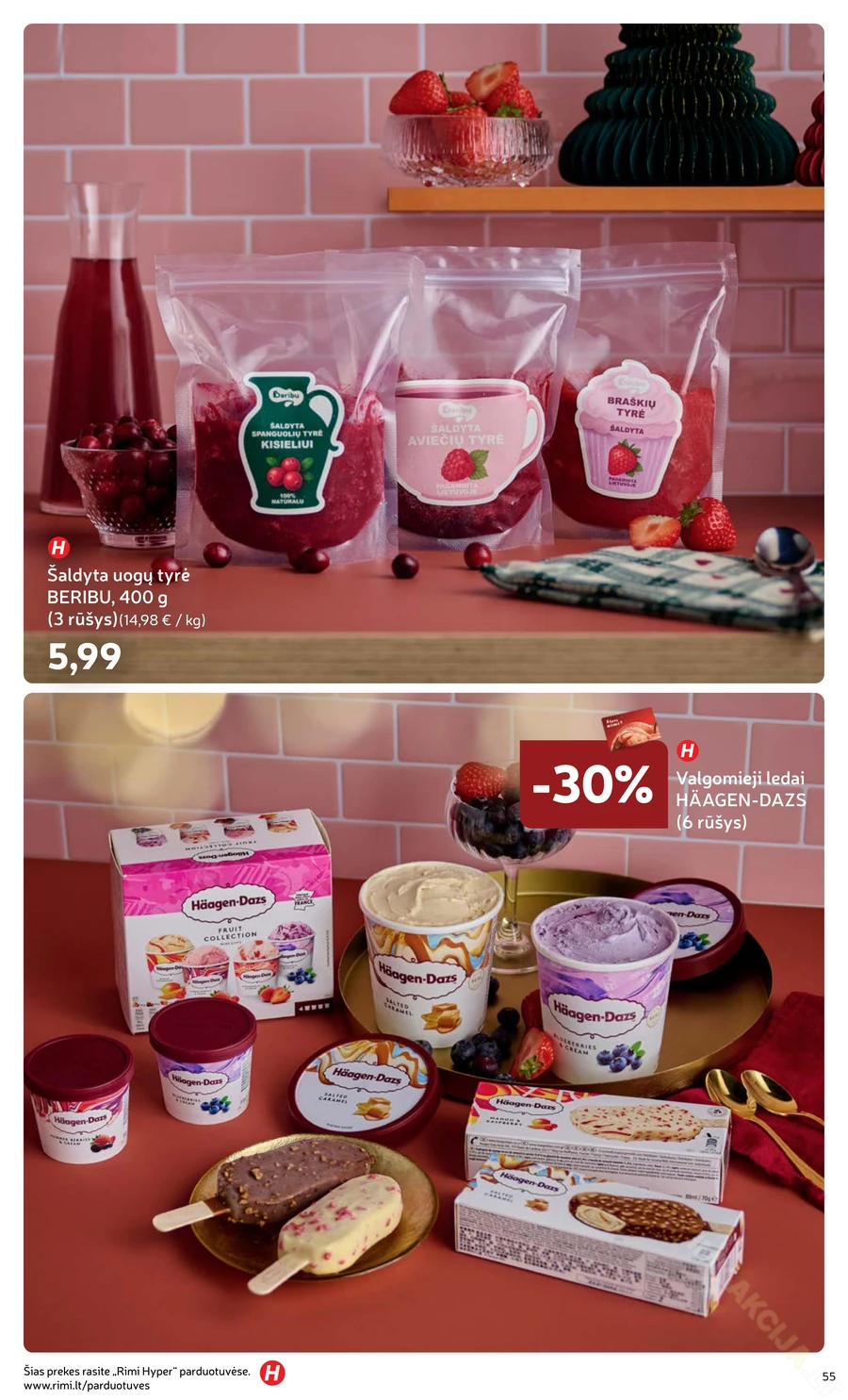 RIMI akcijų leidinys „Švenčių maisto prekės 2025“ puslapis 55