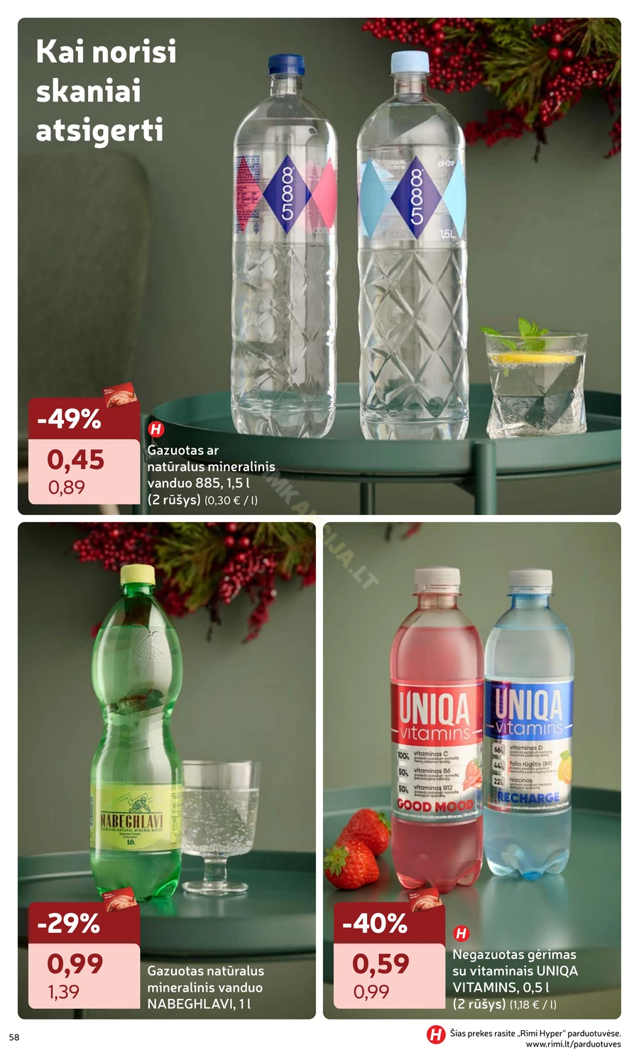 RIMI akcijų leidinys „Švenčių maisto prekės 2025“ puslapis 58