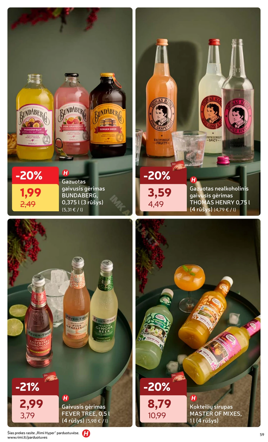 RIMI akcijų leidinys „Švenčių maisto prekės 2025“ puslapis 59
