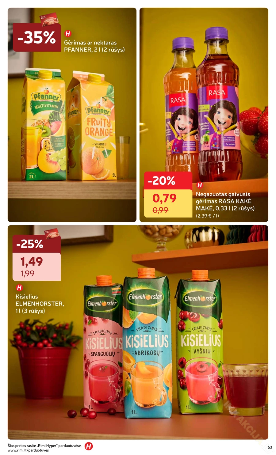 RIMI akcijų leidinys „Švenčių maisto prekės 2025“ puslapis 63