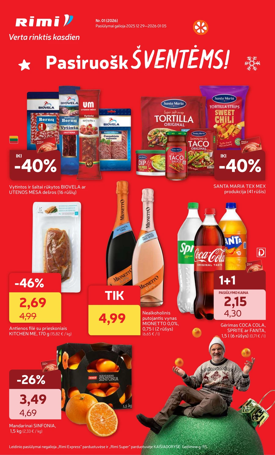 RIMI savaitinis akcijų leidinys Nr. 1 puslapis 1