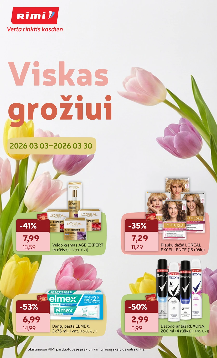 RIMI akcijų leidinys „Grožio šventė“ puslapis 1