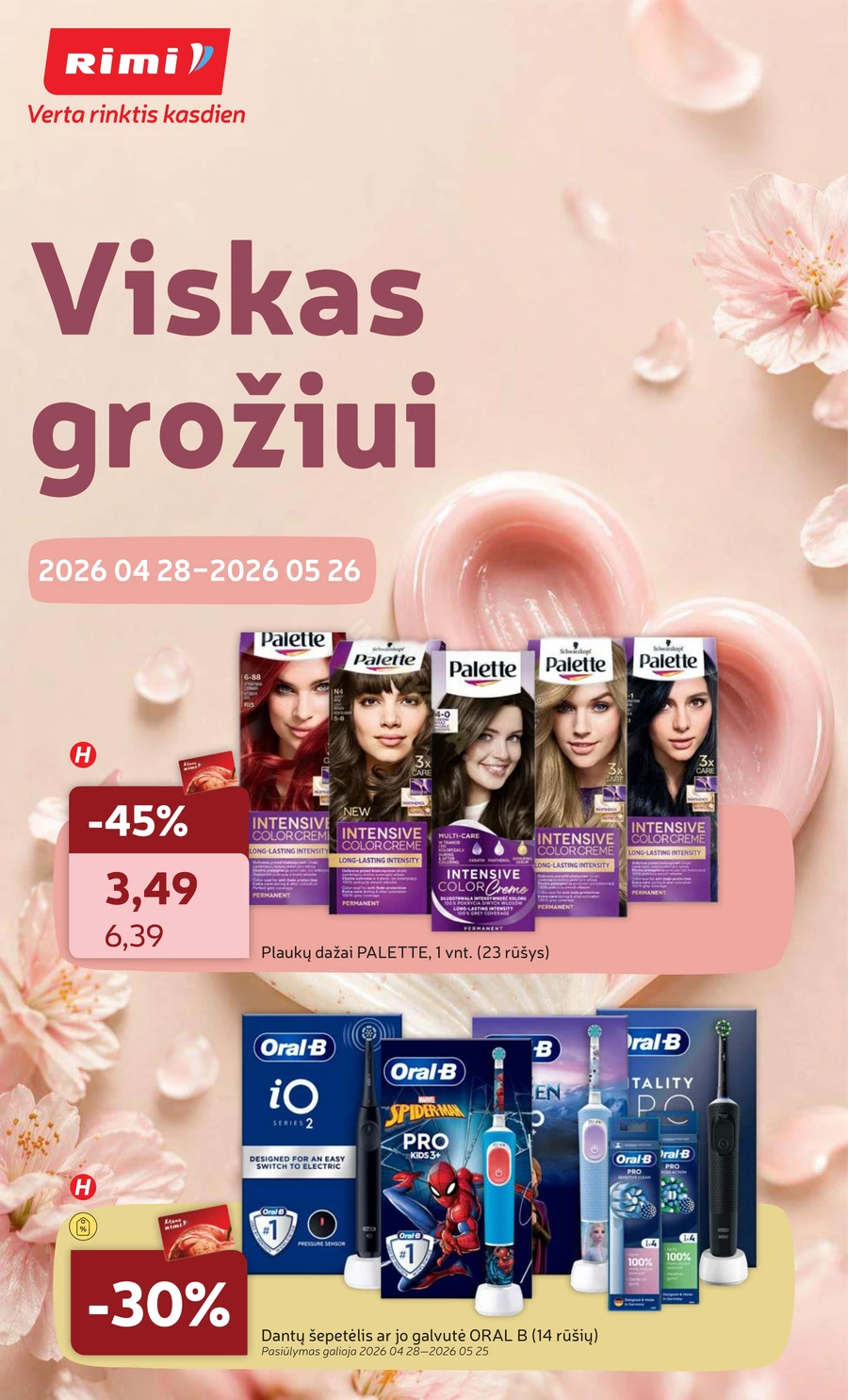 RIMI akcijų leidinys „Viskas grožiui“ puslapis 1