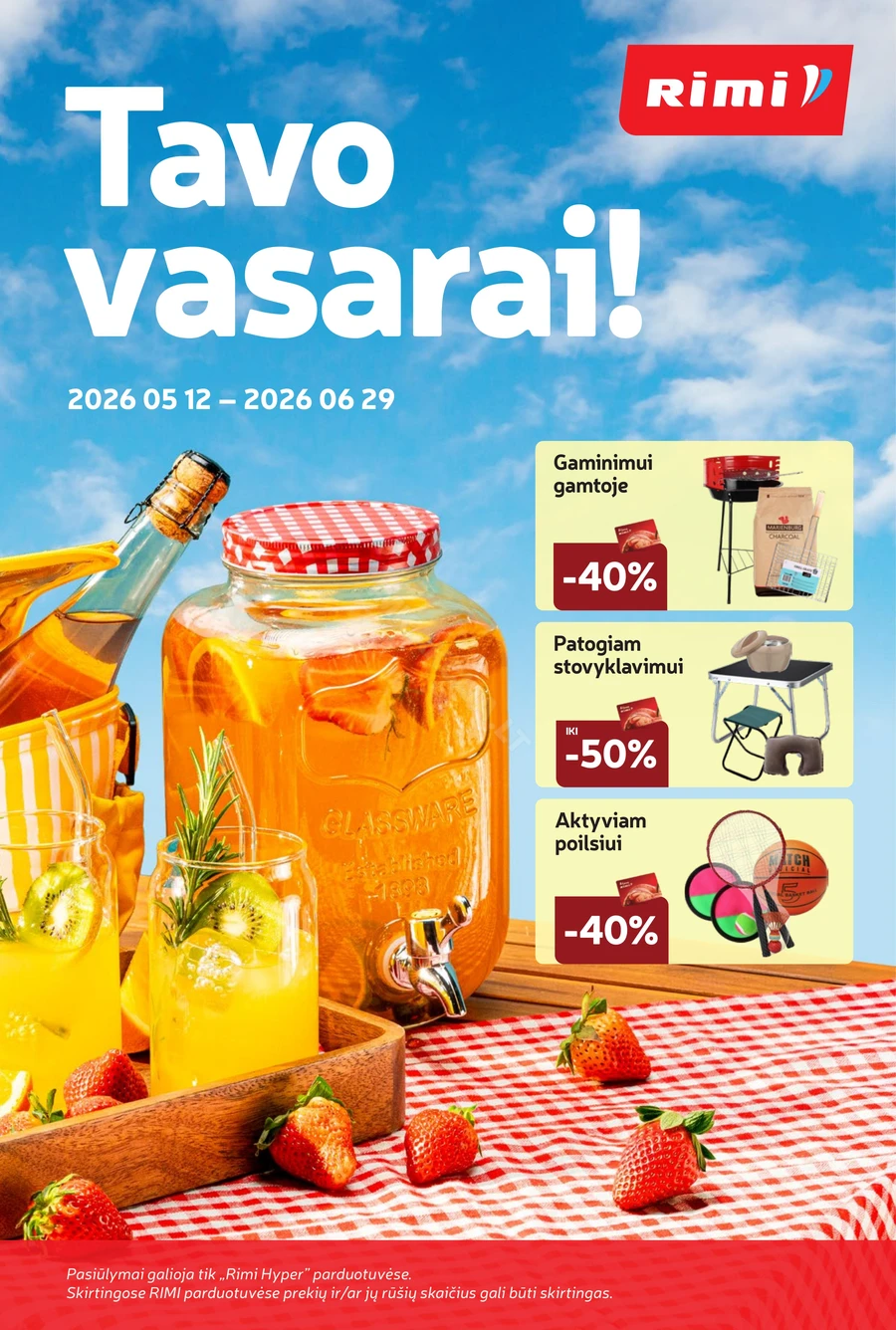 RIMI akcijų leidinys „Pasiruošk vasarai!“ puslapis 1