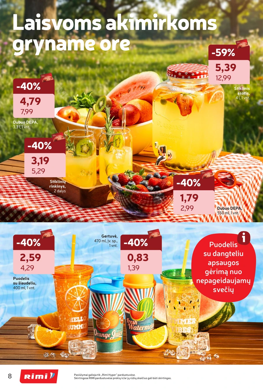 RIMI akcijų leidinys „Pasiruošk vasarai!“ puslapis 8