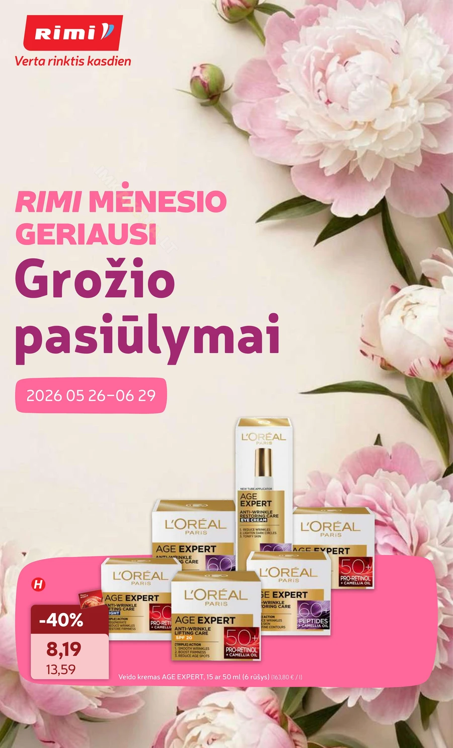 RIMI akcijų leidinys „Viskas grožiui“ puslapis 1