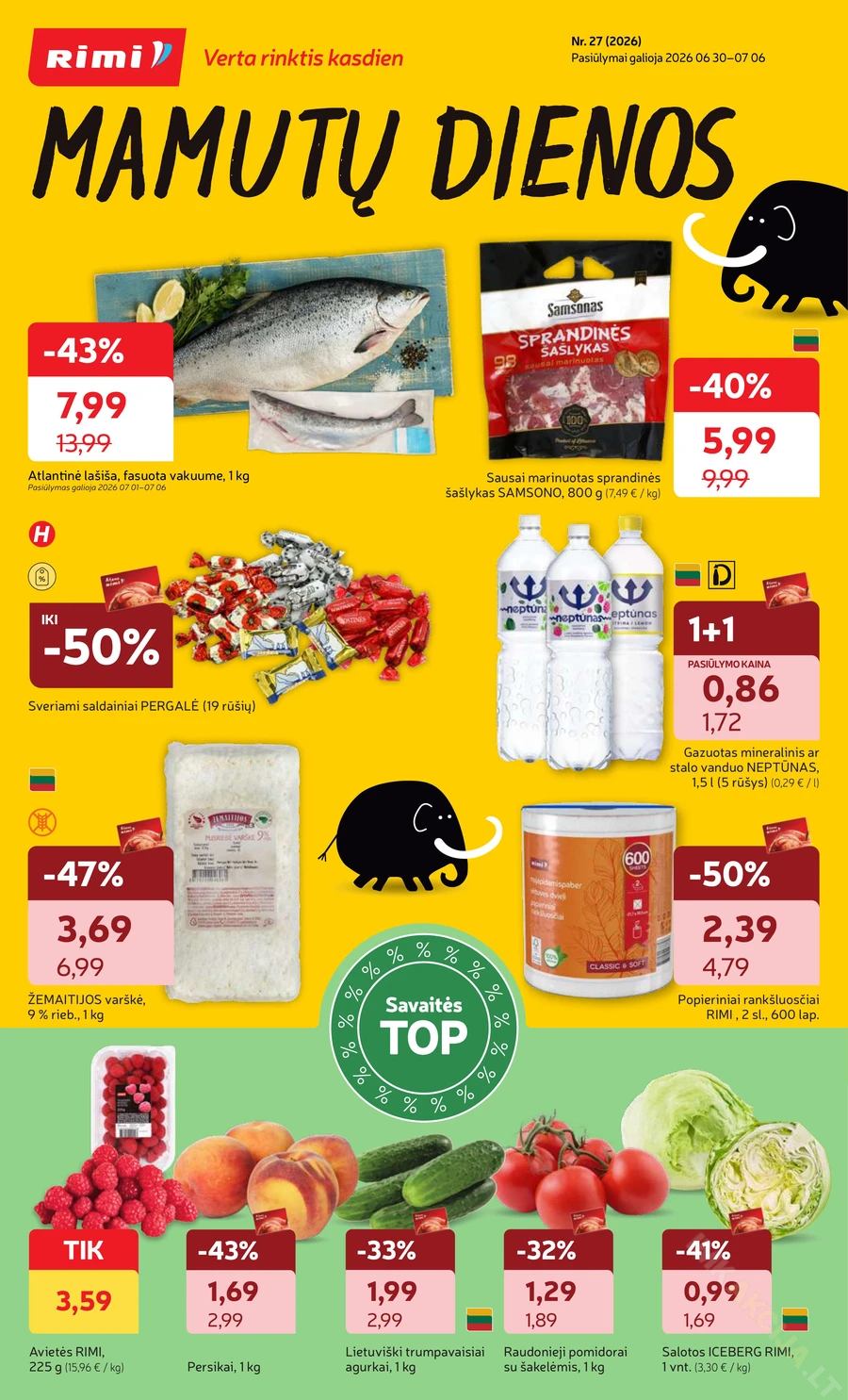 RIMI savaitinis akcijų leidinys Nr. 27 puslapis 1