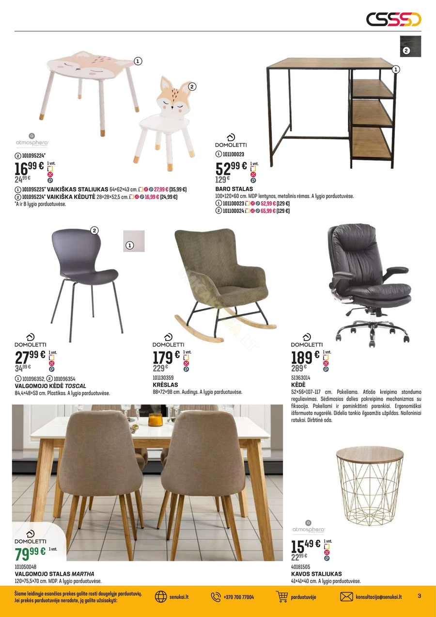 SENUKAI akcijų leidinys Nr. 1 puslapis 3