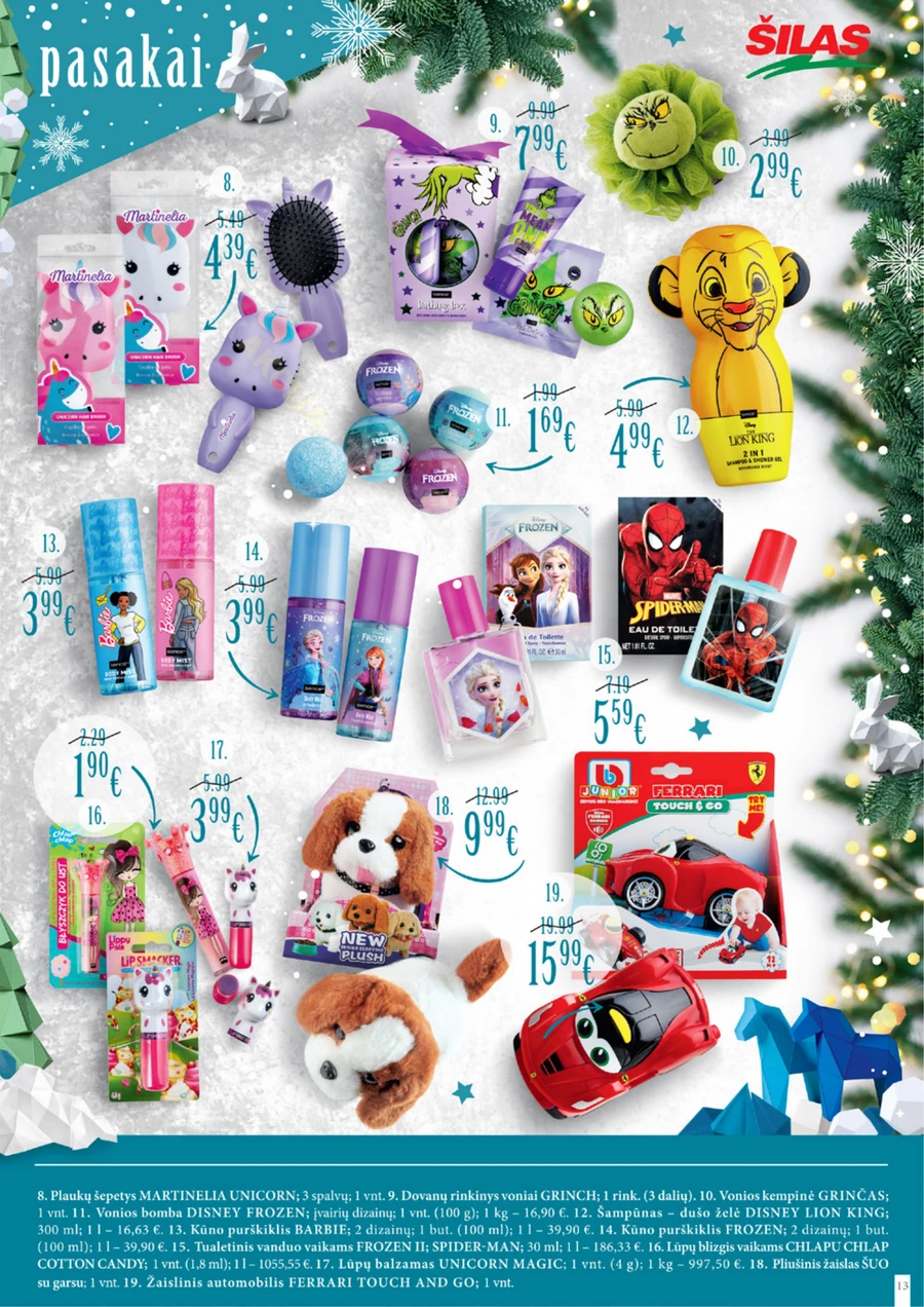ŠILAS leidinys „Dovanų idėjos“ puslapis 13