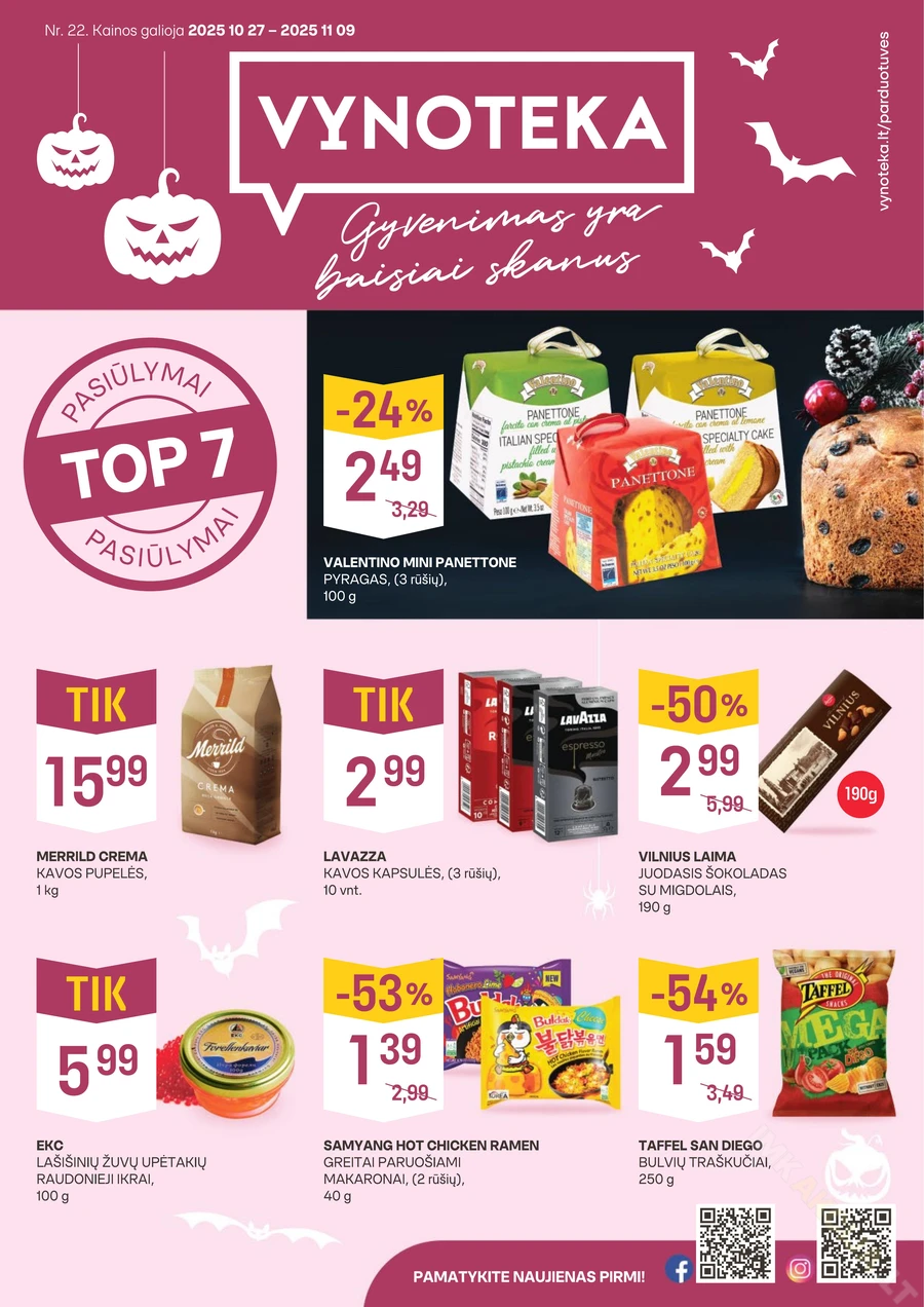 VYNOTEKA akcijų leidinys puslapis 1